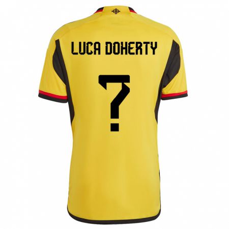 Kandiny Herren Nordirland Luca Doherty #0 Weiß Auswärtstrikot Trikot 24-26 T-Shirt