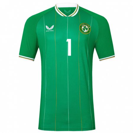 Kandiny Damen Irische Naoisha Mcaloon #1 Grün Heimtrikot Trikot 24-26 T-Shirt