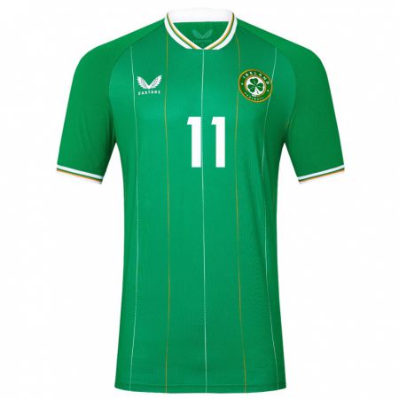 Kandiny Damen Irische Éabha O'mahony #11 Grün Heimtrikot Trikot 24-26 T-Shirt