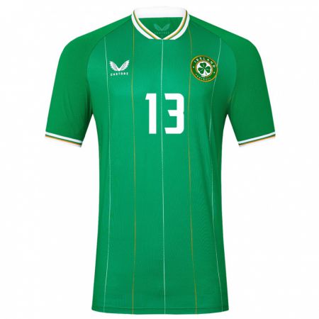 Kandiny Damen Irische Áine O'gorman #13 Grün Heimtrikot Trikot 24-26 T-Shirt