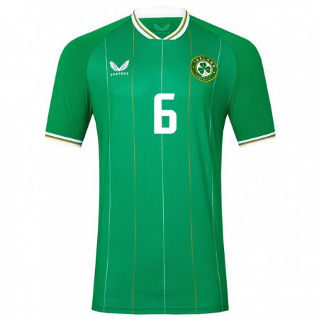 Kandiny Damen Irische Luke O'donnell #6 Grün Heimtrikot Trikot 24-26 T-Shirt