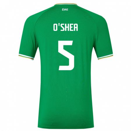 Kandiny Damen Irische Dara O'shea #5 Grün Heimtrikot Trikot 24-26 T-Shirt