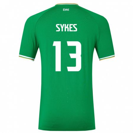 Kandiny Damen Irische Mark Sykes #13 Grün Heimtrikot Trikot 24-26 T-Shirt