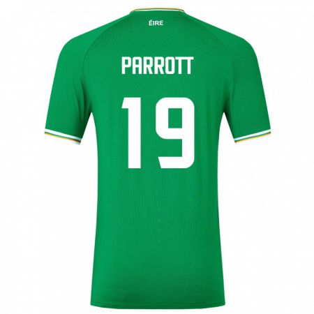 Kandiny Damen Irische Troy Parrott #19 Grün Heimtrikot Trikot 24-26 T-Shirt