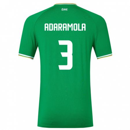 Kandiny Damen Irische Tayo Adaramola #3 Grün Heimtrikot Trikot 24-26 T-Shirt