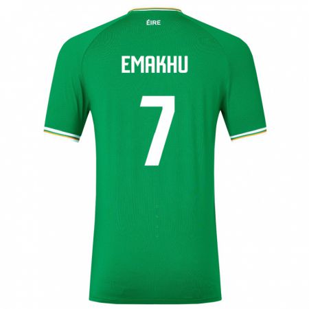 Kandiny Damen Irische Aidomo Emakhu #7 Grün Heimtrikot Trikot 24-26 T-Shirt