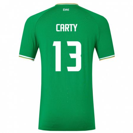 Kandiny Damen Irische Conor Carty #13 Grün Heimtrikot Trikot 24-26 T-Shirt