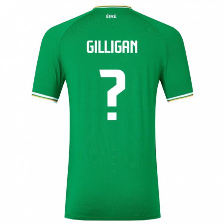 Kandiny Damen Irische Ciaran Gilligan #0 Grün Heimtrikot Trikot 24-26 T-Shirt