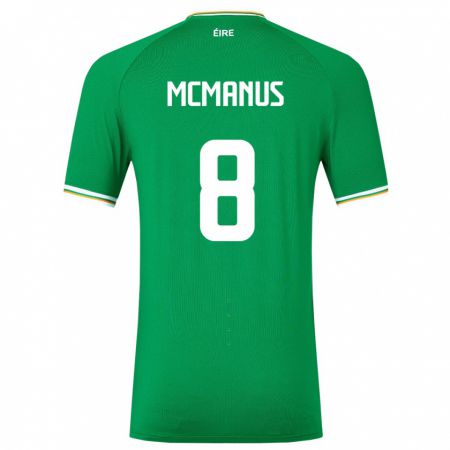 Kandiny Damen Irische James Mcmanus #8 Grün Heimtrikot Trikot 24-26 T-Shirt