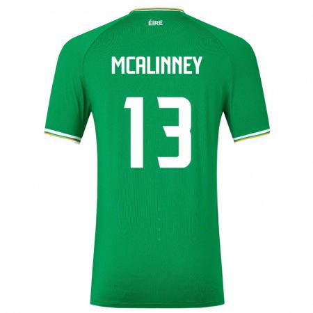 Kandiny Damen Irische Liam Mcalinney #13 Grün Heimtrikot Trikot 24-26 T-Shirt