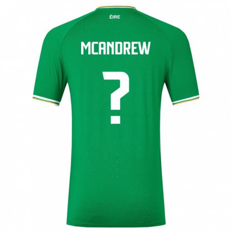 Kandiny Damen Irische Niall Mcandrew #0 Grün Heimtrikot Trikot 24-26 T-Shirt