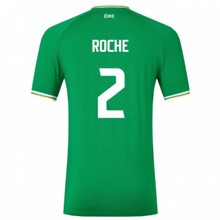 Kandiny Damen Irische James Roche #2 Grün Heimtrikot Trikot 24-26 T-Shirt