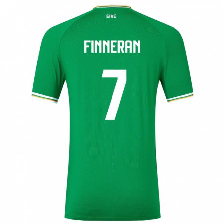Kandiny Damen Irische Rory Finneran #7 Grün Heimtrikot Trikot 24-26 T-Shirt