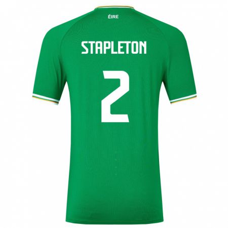 Kandiny Damen Irische Jessie Stapleton #2 Grün Heimtrikot Trikot 24-26 T-Shirt