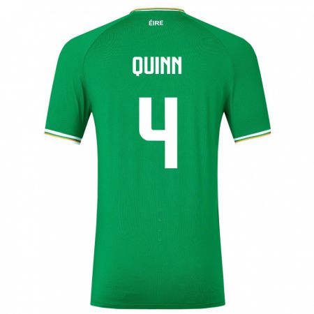Kandiny Damen Irische Louise Quinn #4 Grün Heimtrikot Trikot 24-26 T-Shirt