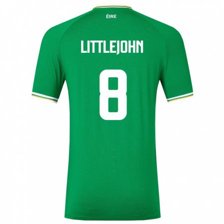 Kandiny Damen Irische Ruesha Littlejohn #8 Grün Heimtrikot Trikot 24-26 T-Shirt