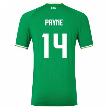 Kandiny Damen Irische Heather Payne #14 Grün Heimtrikot Trikot 24-26 T-Shirt