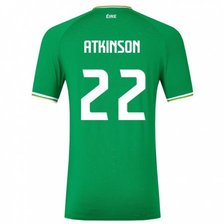 Kandiny Damen Irische Isibeal Atkinson #22 Grün Heimtrikot Trikot 24-26 T-Shirt