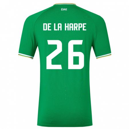 Kandiny Damen Irische Deborah-Anne De La Harpe #26 Grün Heimtrikot Trikot 24-26 T-Shirt