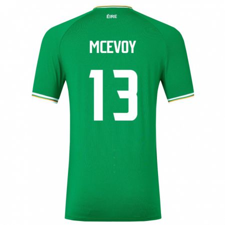 Kandiny Damen Irische Alannah Mcevoy #13 Grün Heimtrikot Trikot 24-26 T-Shirt
