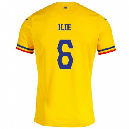 Kandiny Damen Rumänische Matei Ilie #6 Gelb Heimtrikot Trikot 24-26 T-Shirt