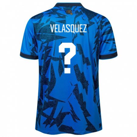 Kandiny Damen El Salvador Jorge Velasquez #0 Blau Heimtrikot Trikot 24-26 T-Shirt