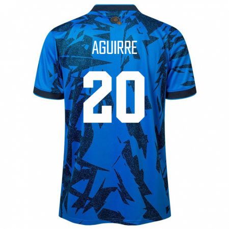 Kandiny Damen El Salvador Jonathan Aguirre #20 Blau Heimtrikot Trikot 24-26 T-Shirt