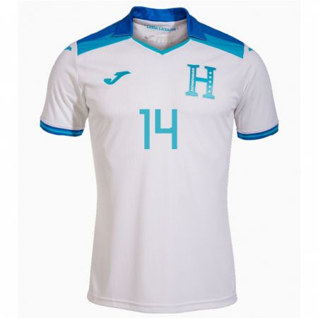 Kandiny Damen Honduras David Ruíz #14 Weiß Heimtrikot Trikot 24-26 T-Shirt