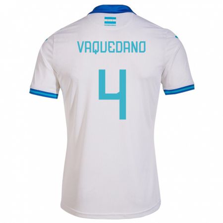 Kandiny Damen Honduras Brayan Vaquedano #4 Weiß Heimtrikot Trikot 24-26 T-Shirt