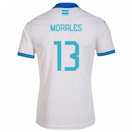 Kandiny Damen Honduras Maikol Morales #13 Weiß Heimtrikot Trikot 24-26 T-Shirt