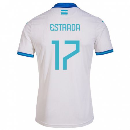 Kandiny Damen Honduras Saúl Estrada #17 Weiß Heimtrikot Trikot 24-26 T-Shirt