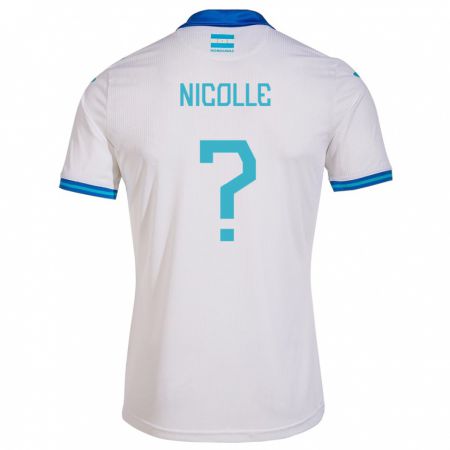 Kandiny Damen Honduras Nicolle García #0 Weiß Heimtrikot Trikot 24-26 T-Shirt
