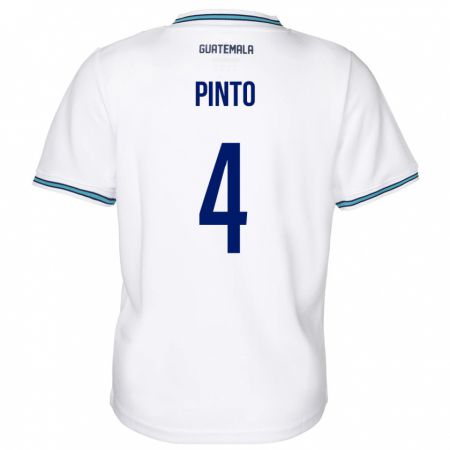 Kandiny Damen Guatemala José Carlos Pinto #4 Weiß Heimtrikot Trikot 24-26 T-Shirt