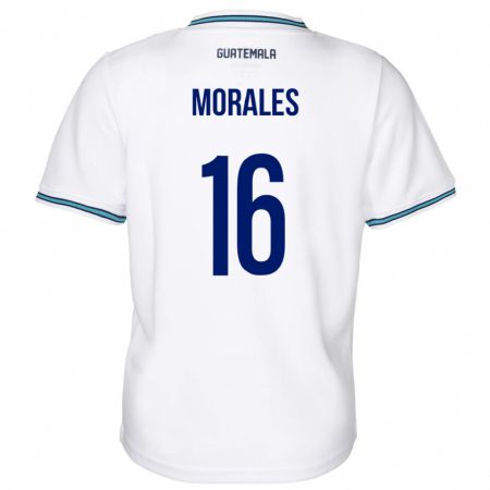 Kandiny Damen Guatemala José Morales #16 Weiß Heimtrikot Trikot 24-26 T-Shirt