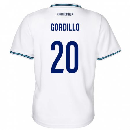 Kandiny Damen Guatemala Gerardo Gordillo #20 Weiß Heimtrikot Trikot 24-26 T-Shirt