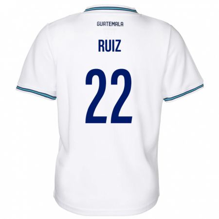 Kandiny Damen Guatemala Kevin Ruiz #22 Weiß Heimtrikot Trikot 24-26 T-Shirt