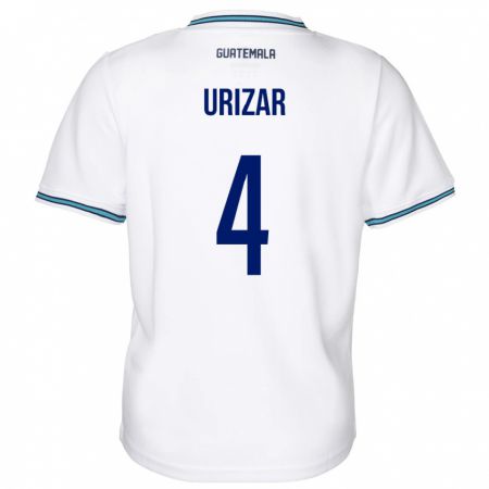 Kandiny Damen Guatemala Jeshua Urizar #4 Weiß Heimtrikot Trikot 24-26 T-Shirt