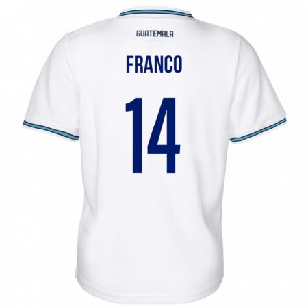 Kandiny Damen Guatemala Jonathan Franco #14 Weiß Heimtrikot Trikot 24-26 T-Shirt
