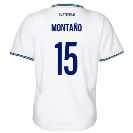 Kandiny Damen Guatemala Figo Montaño #15 Weiß Heimtrikot Trikot 24-26 T-Shirt