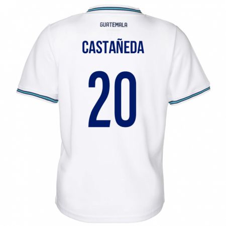 Kandiny Damen Guatemala Brayam Castañeda #20 Weiß Heimtrikot Trikot 24-26 T-Shirt