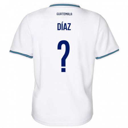 Kandiny Damen Guatemala Hendryck Díaz #0 Weiß Heimtrikot Trikot 24-26 T-Shirt