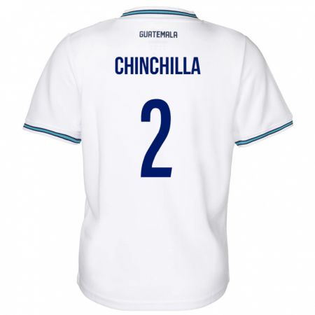Kandiny Damen Guatemala Nicolás Chinchilla #2 Weiß Heimtrikot Trikot 24-26 T-Shirt