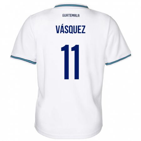 Kandiny Damen Guatemala Gabino Vásquez #11 Weiß Heimtrikot Trikot 24-26 T-Shirt