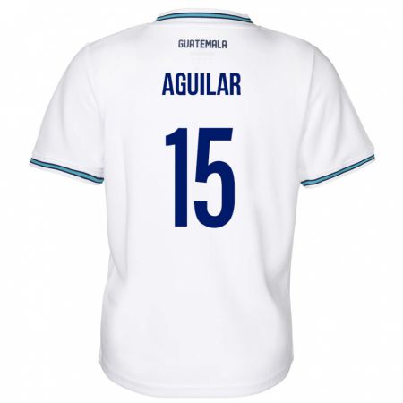 Kandiny Damen Guatemala Carlos Aguilar #15 Weiß Heimtrikot Trikot 24-26 T-Shirt
