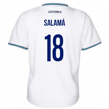 Kandiny Damen Guatemala Anthony Salamá #18 Weiß Heimtrikot Trikot 24-26 T-Shirt