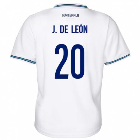 Kandiny Damen Guatemala Jorge De León #20 Weiß Heimtrikot Trikot 24-26 T-Shirt