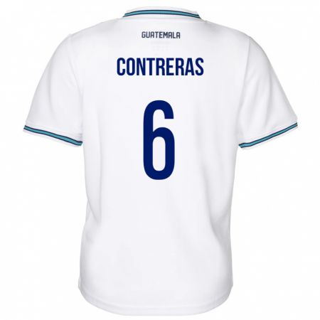 Kandiny Damen Guatemala María Contreras #6 Weiß Heimtrikot Trikot 24-26 T-Shirt