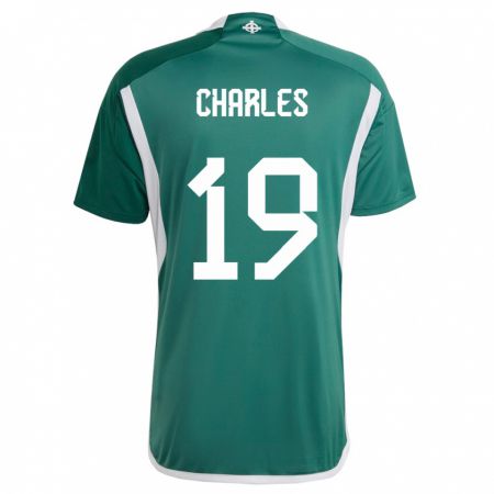 Kandiny Damen Nordirland Shea Charles #19 Grün Heimtrikot Trikot 24-26 T-Shirt