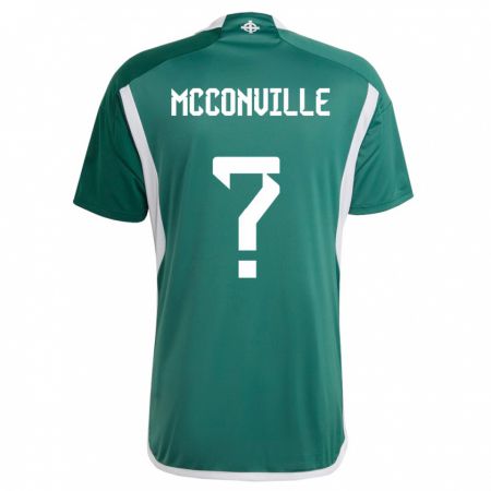 Kandiny Damen Nordirland Ruairi Mcconville #0 Grün Heimtrikot Trikot 24-26 T-Shirt