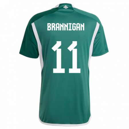 Kandiny Damen Nordirland Cole Brannigan #11 Grün Heimtrikot Trikot 24-26 T-Shirt